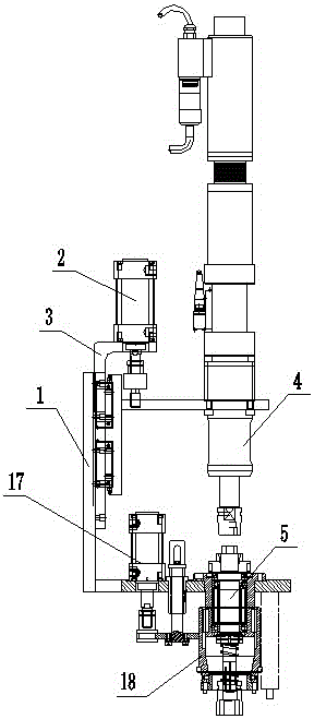 Drive axle assembly main cone nut twisting machine