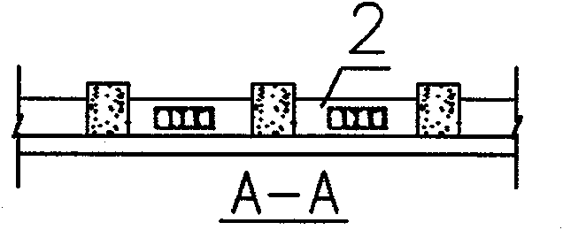 Concavo-convex concrete ridge sash stone pitching