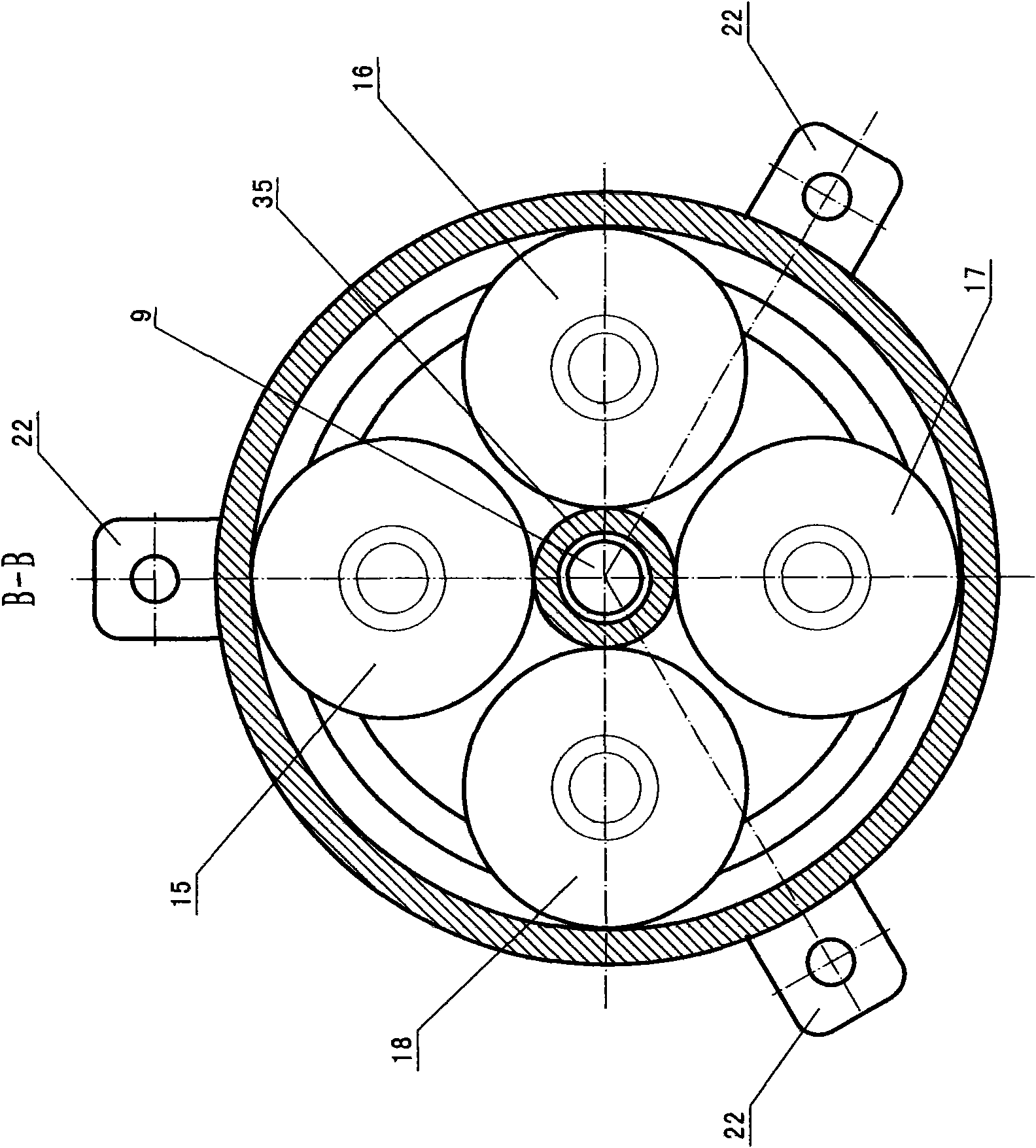 Mechanical speed-increasing booster of anti-explosion diesel engine