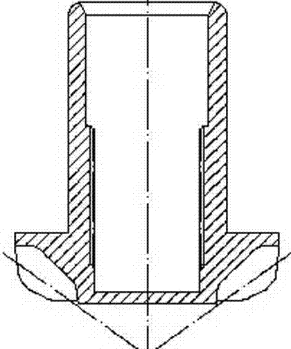 Cold extrusion mold for blind hole inner spline