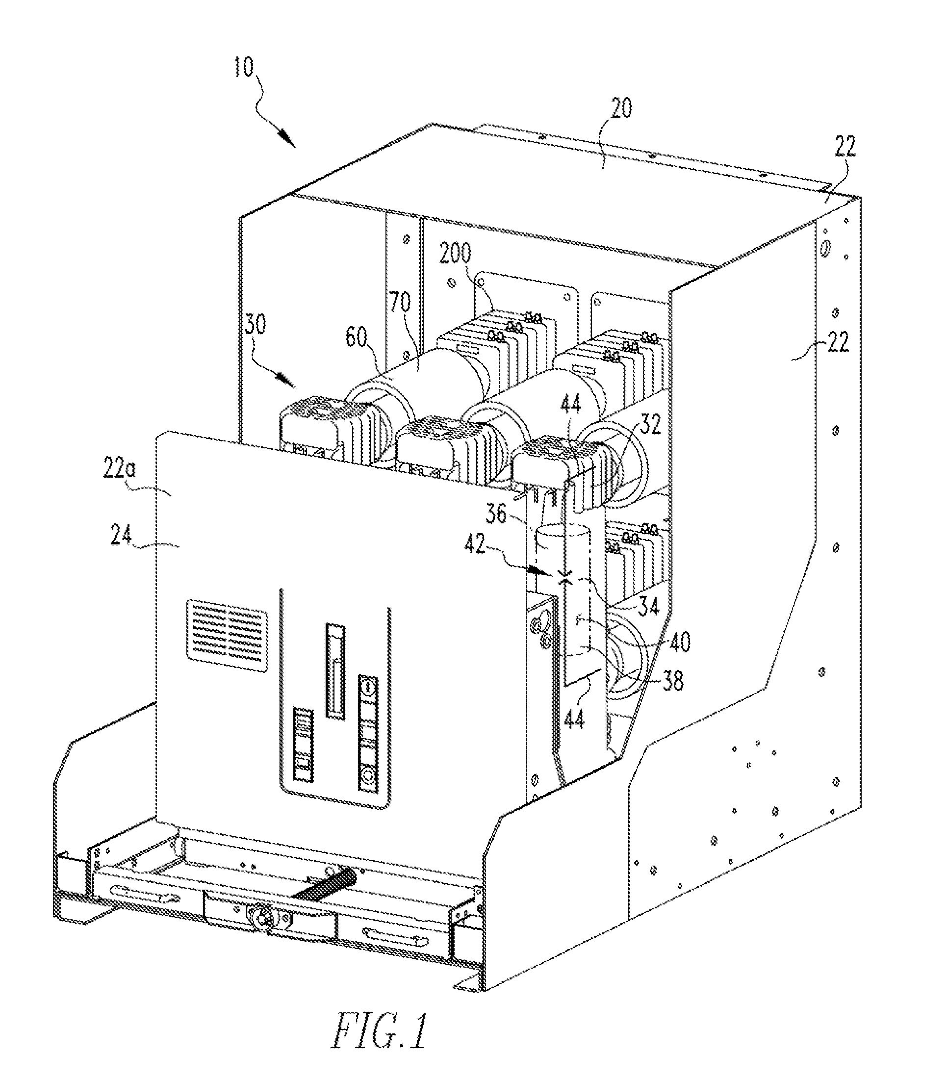 Switchgear spout design