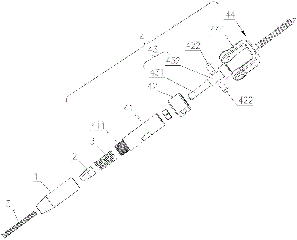 Guardrail steel cable quick locking device