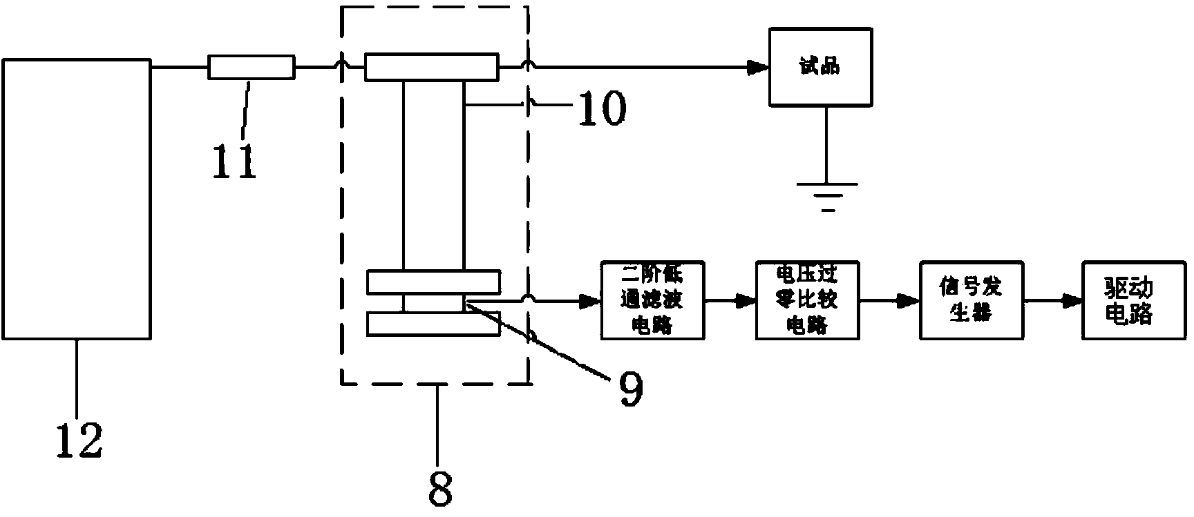 High-voltage pulse power supply for measuring space charge under alternating-current electric field