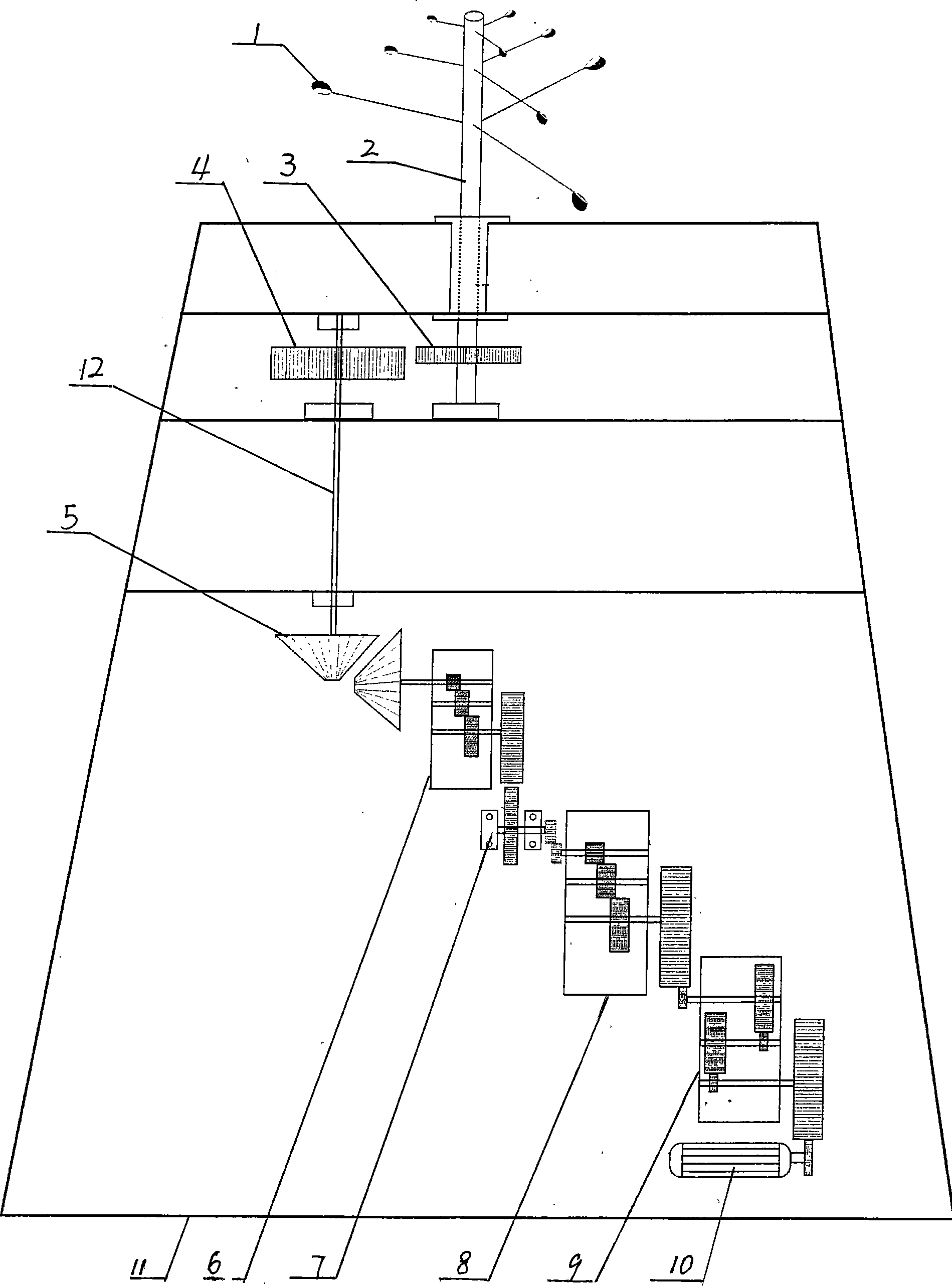 Uniform wind generating set