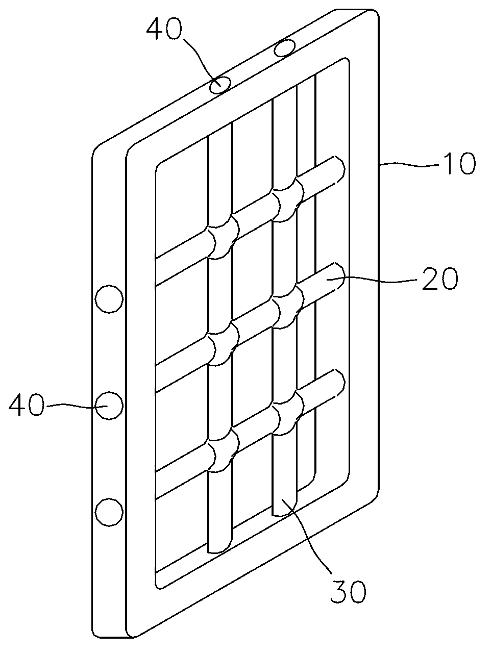 Threading method for distributed resistance network anti-theft window