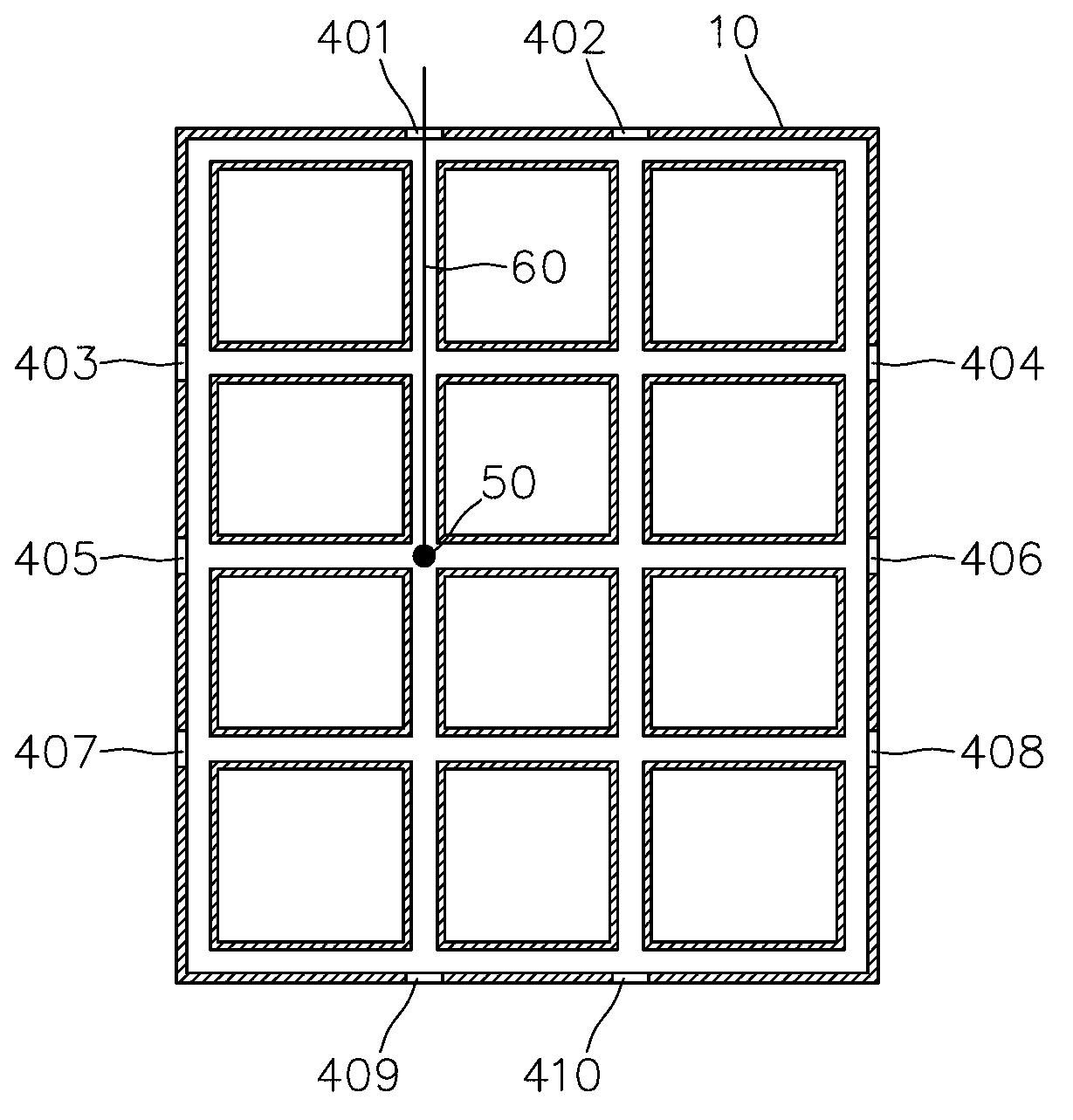 Threading method for distributed resistance network anti-theft window