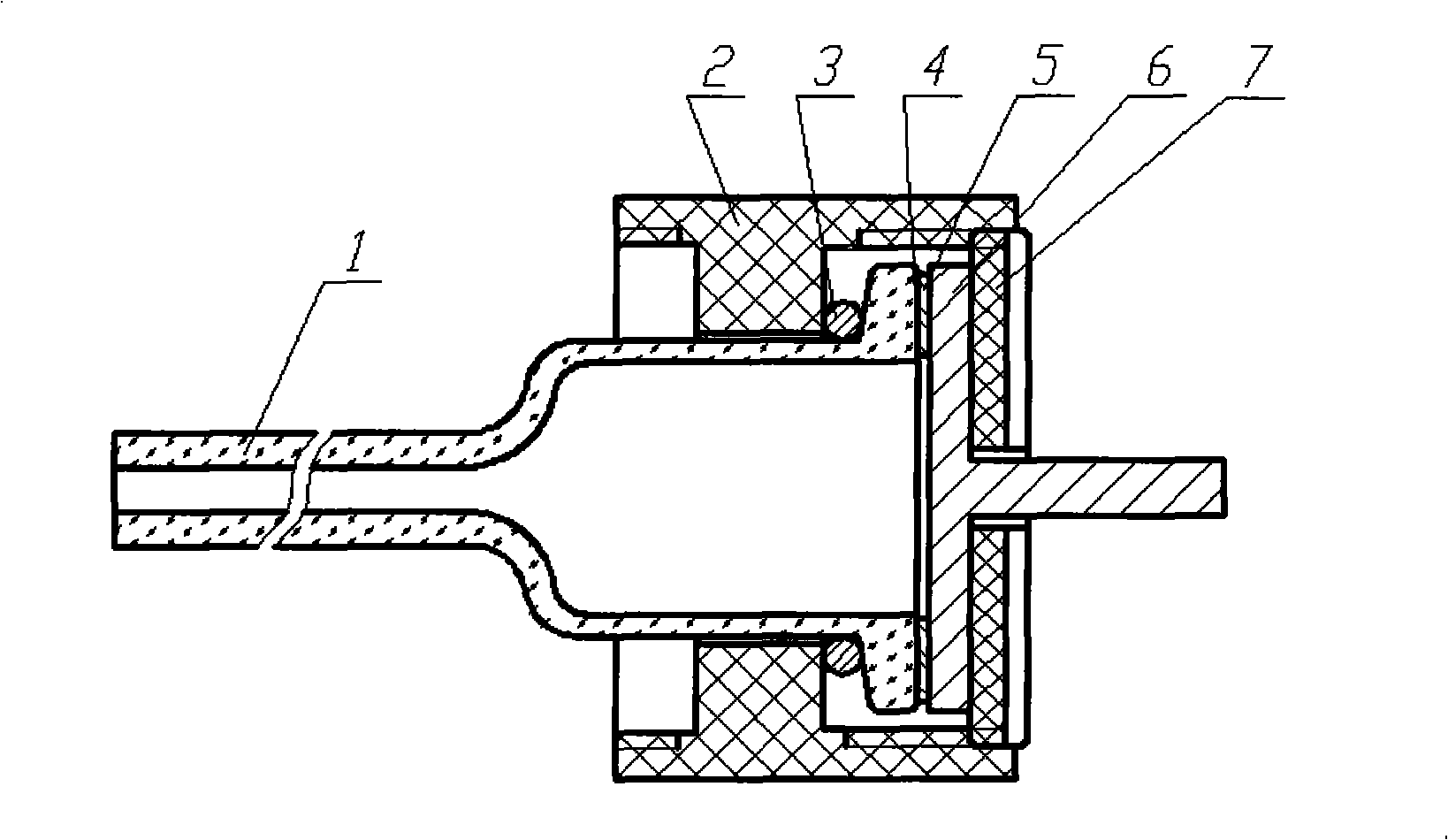 Method for sealing sample room of mercury porosimeter