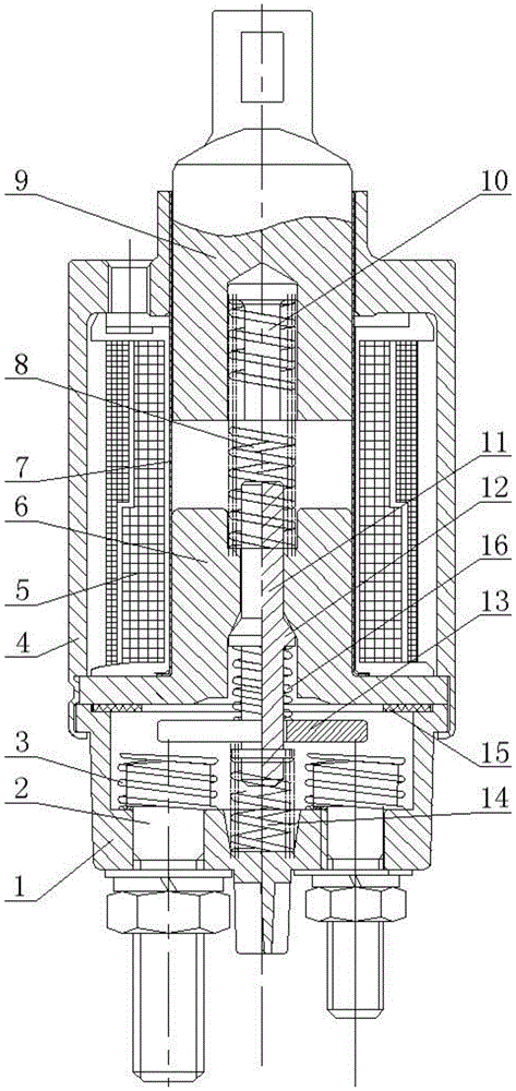 Anti-icing starter solenoid switch with coil spring contacts