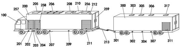 Vehicle-mounted mobile sewage treatment vehicle and method thereof