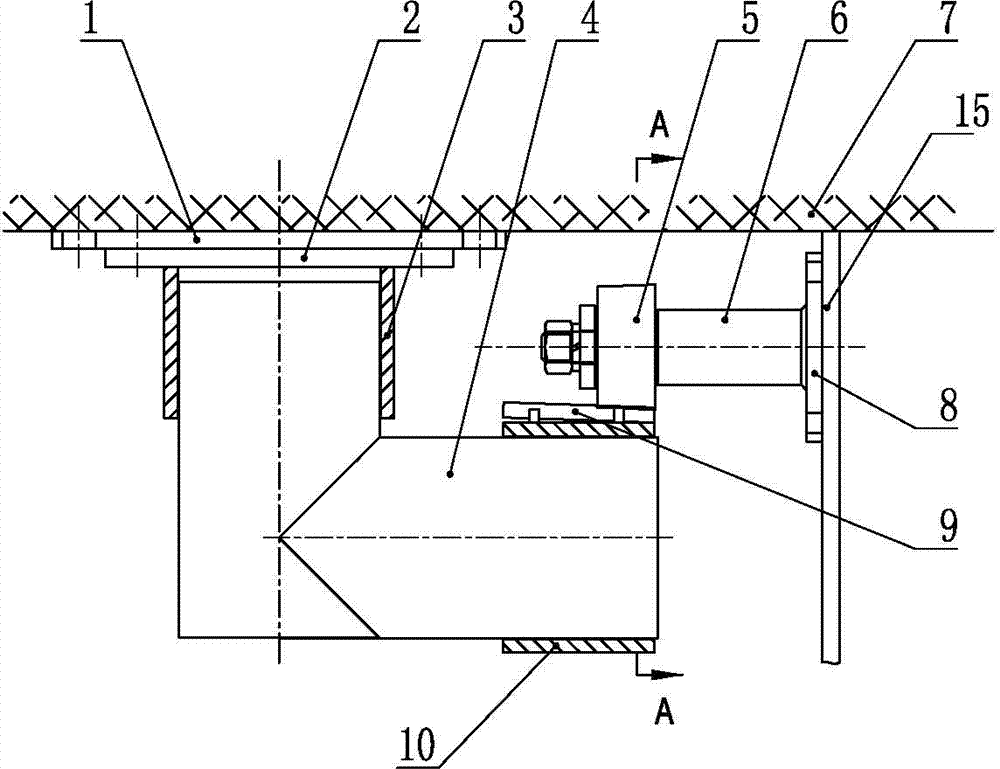 Steel dam bottom shaft side water stop structure