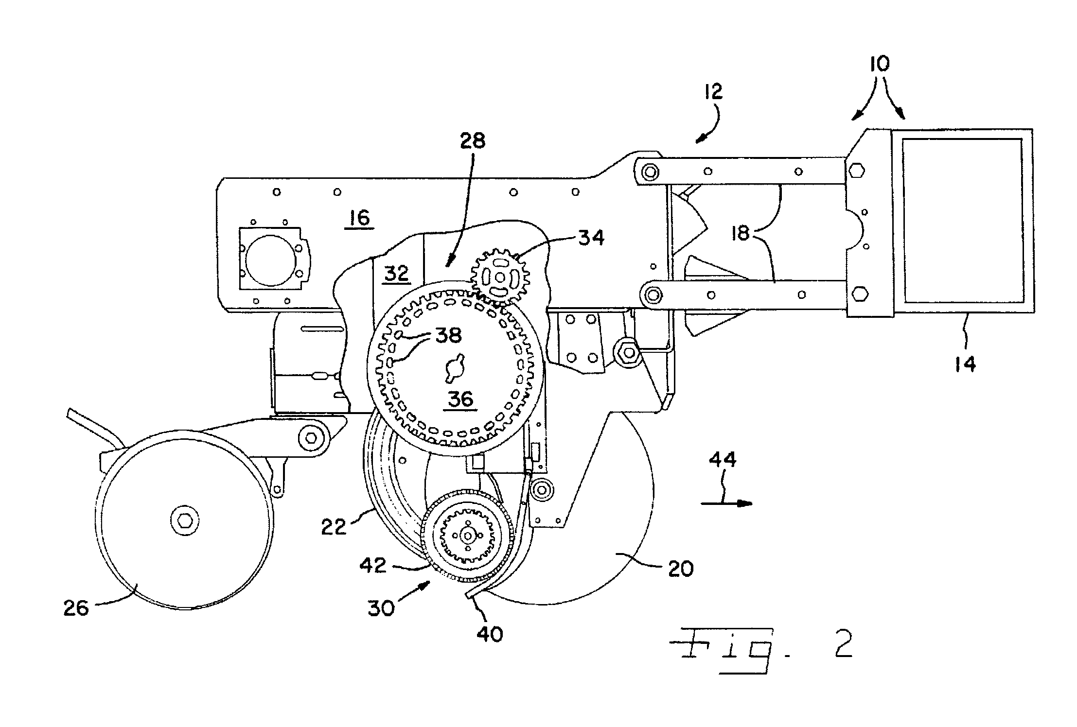 Seed placement system for use in a seeding machine