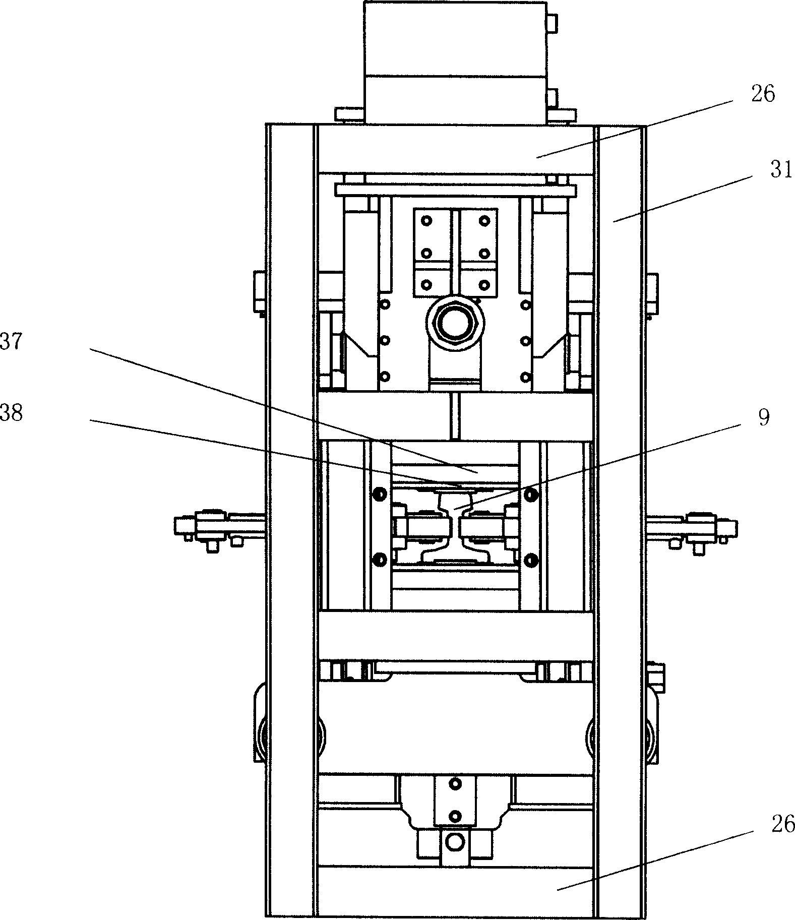 Flash welding machine for fixed steel rail