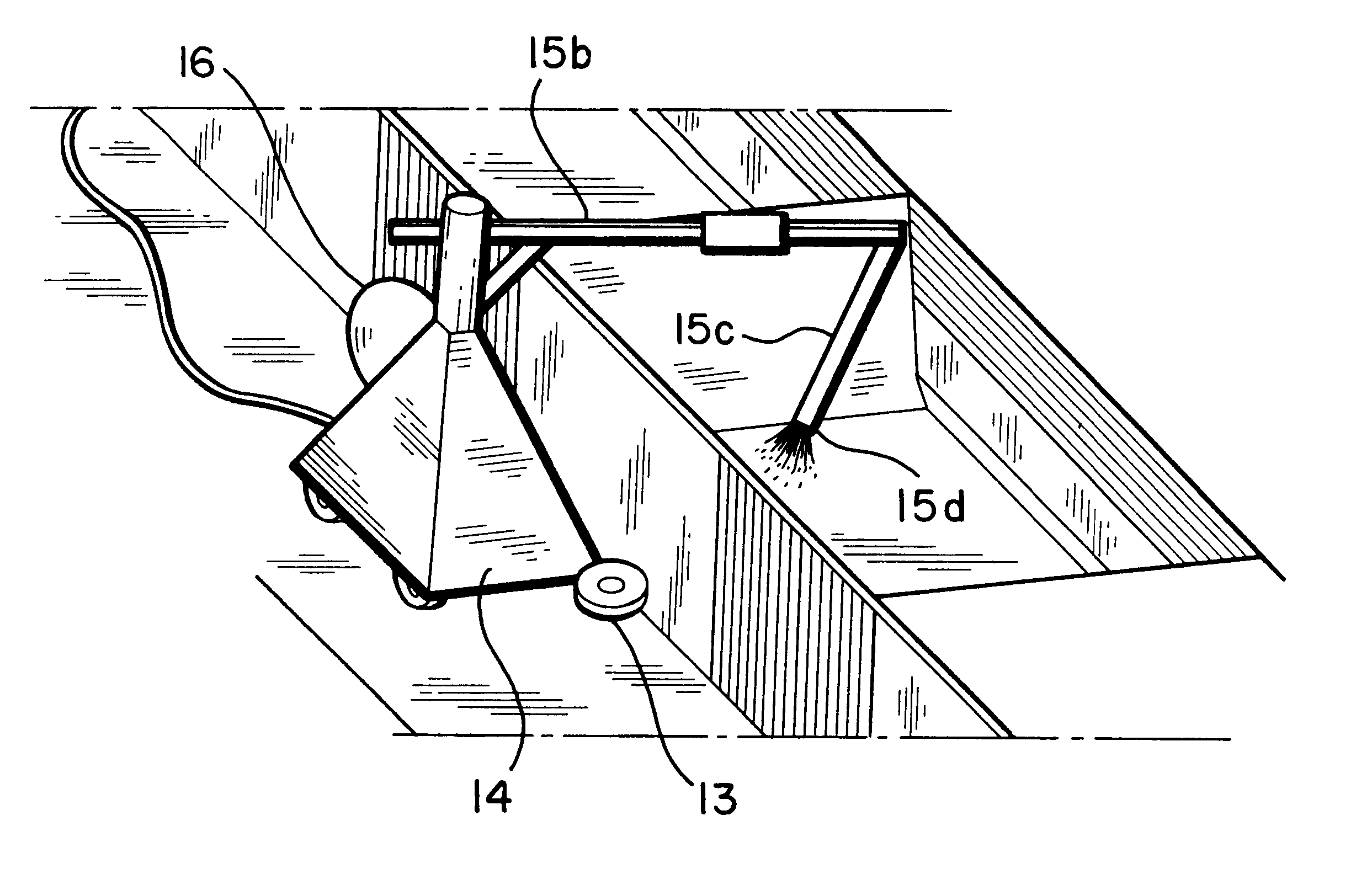 Method and device for the cleaning of animal stalls