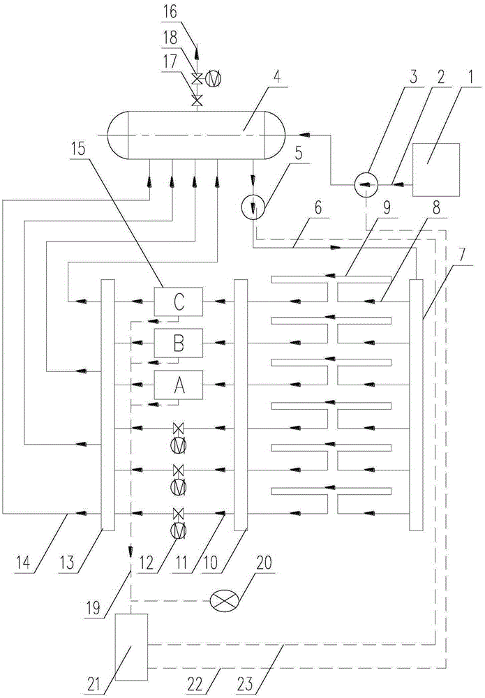 Heating furnace cooling energy medium self-recovery system