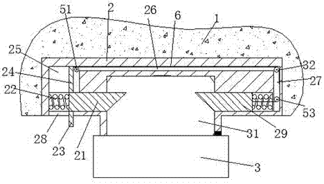 Indoor ceiling lamp mounting structure