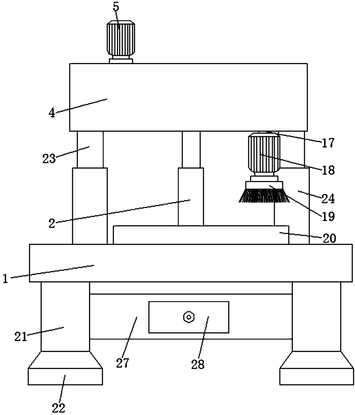 Polishing device used for production of wood-plastic floors