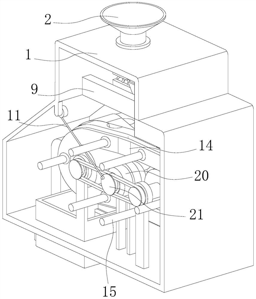 Fructus forsythiae fruit sectioning device for Chinese herbal medicine processing