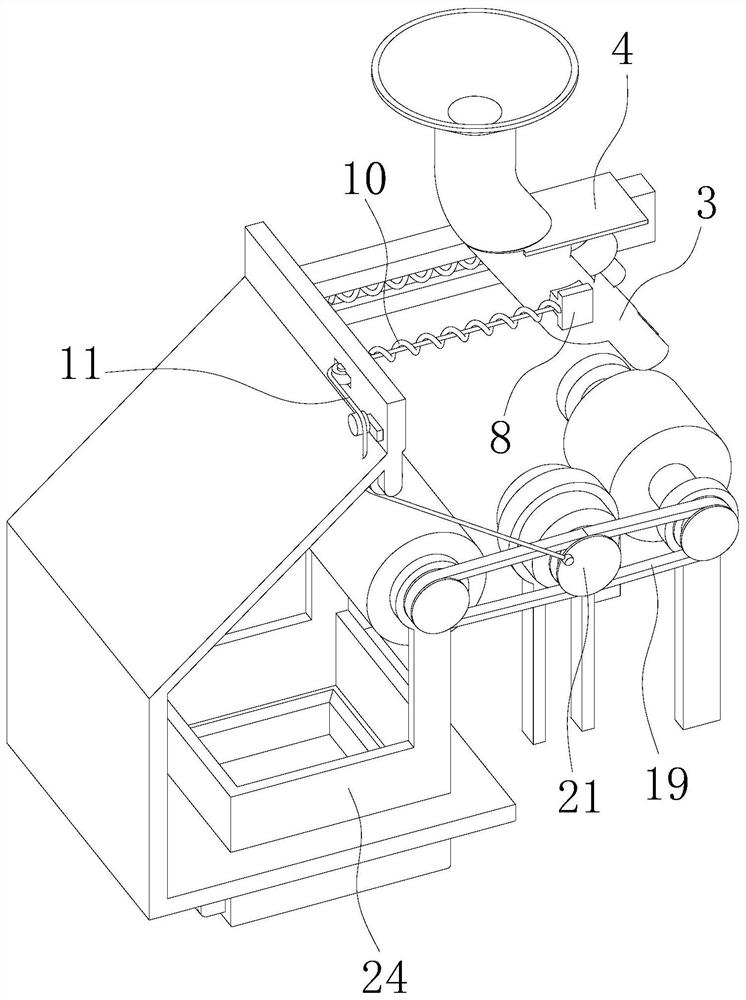 Fructus forsythiae fruit sectioning device for Chinese herbal medicine processing