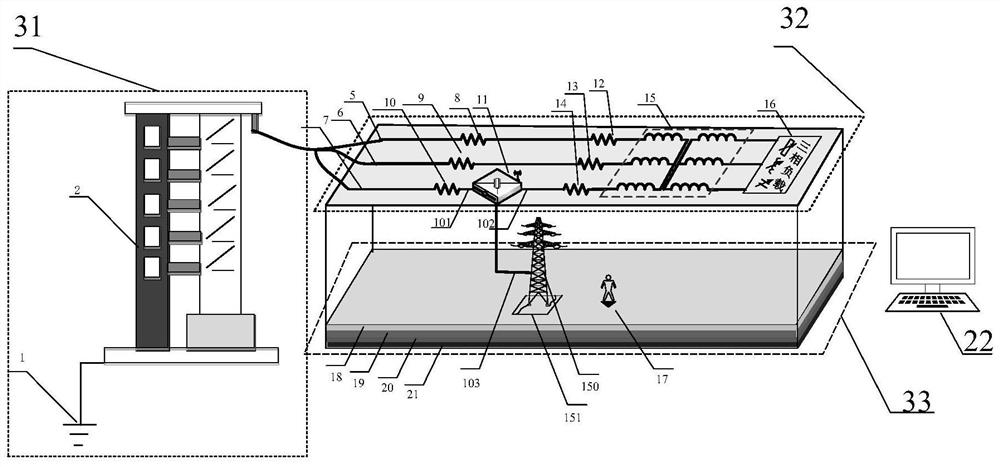 Risk assessment platform and method for single-phase disconnection connection tower under lightning strike considering soil stratification