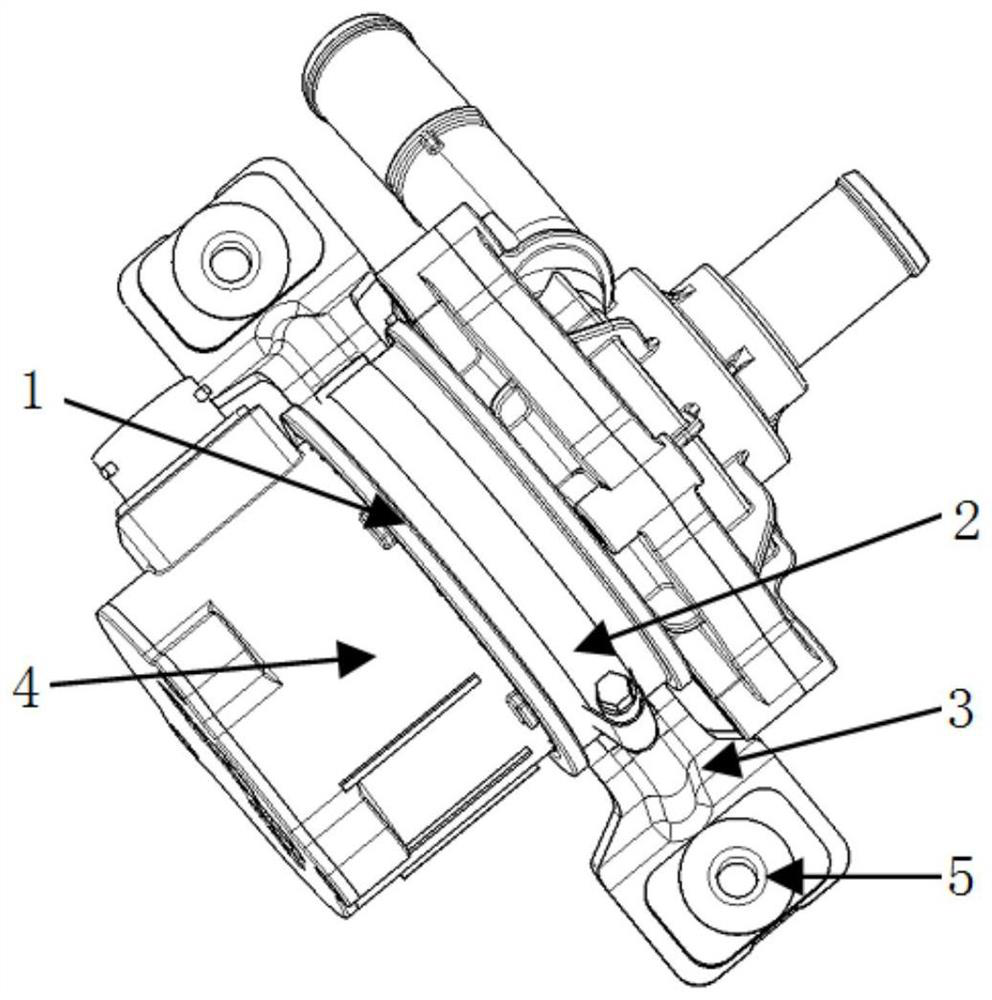 Water pump fixing support structure capable of adjusting direction of water outlet