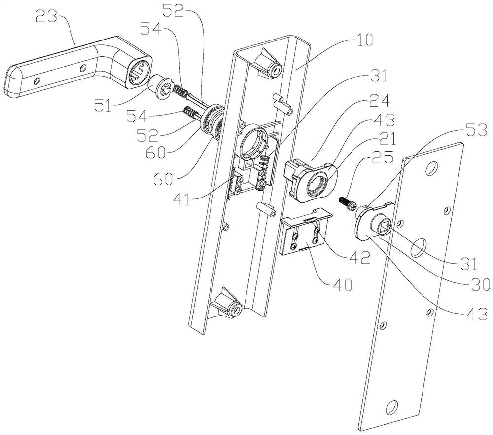 Anti-cat-eye handle structure with quick reversing function and door lock