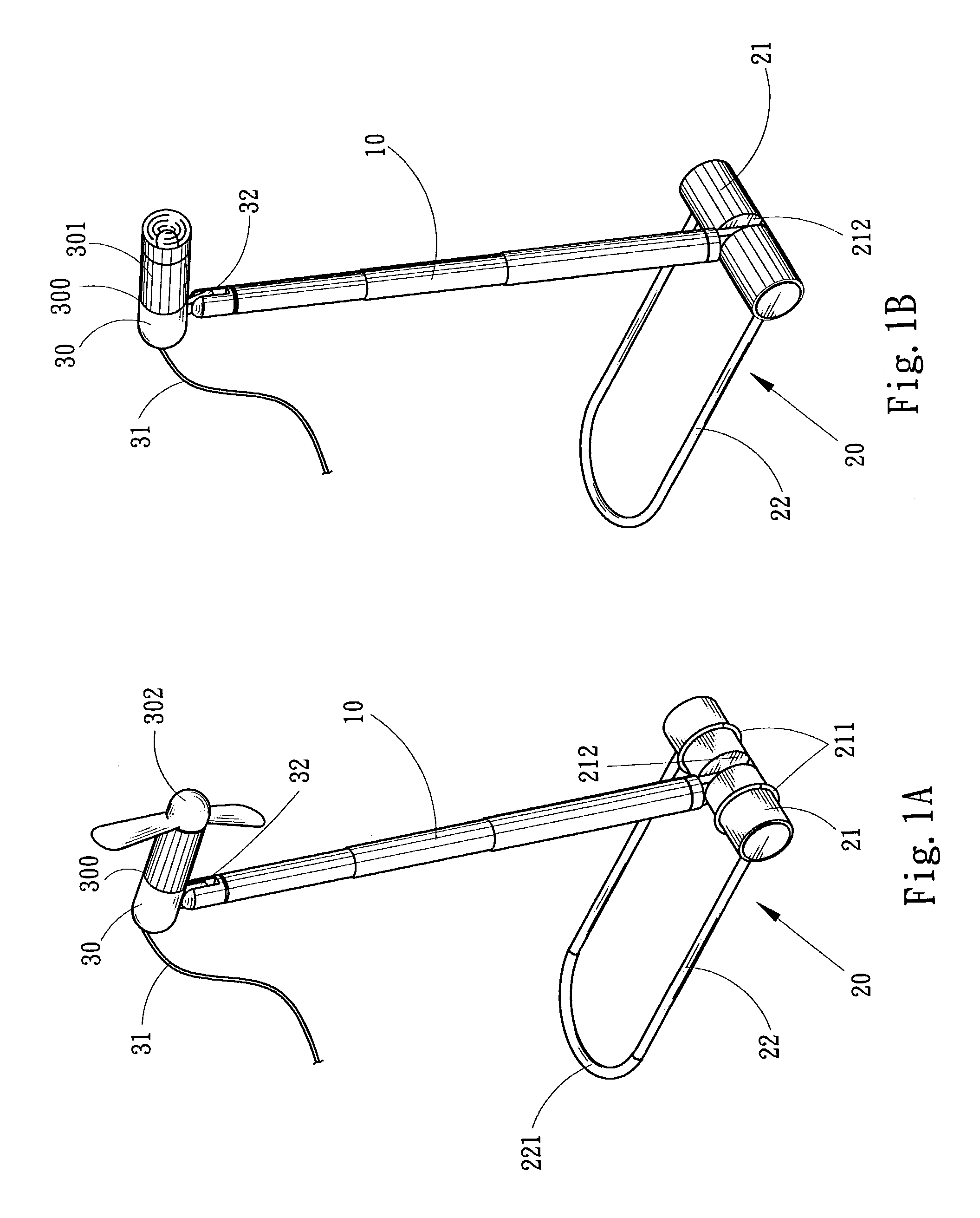 Electric appliance stand with simple telescopic support rod