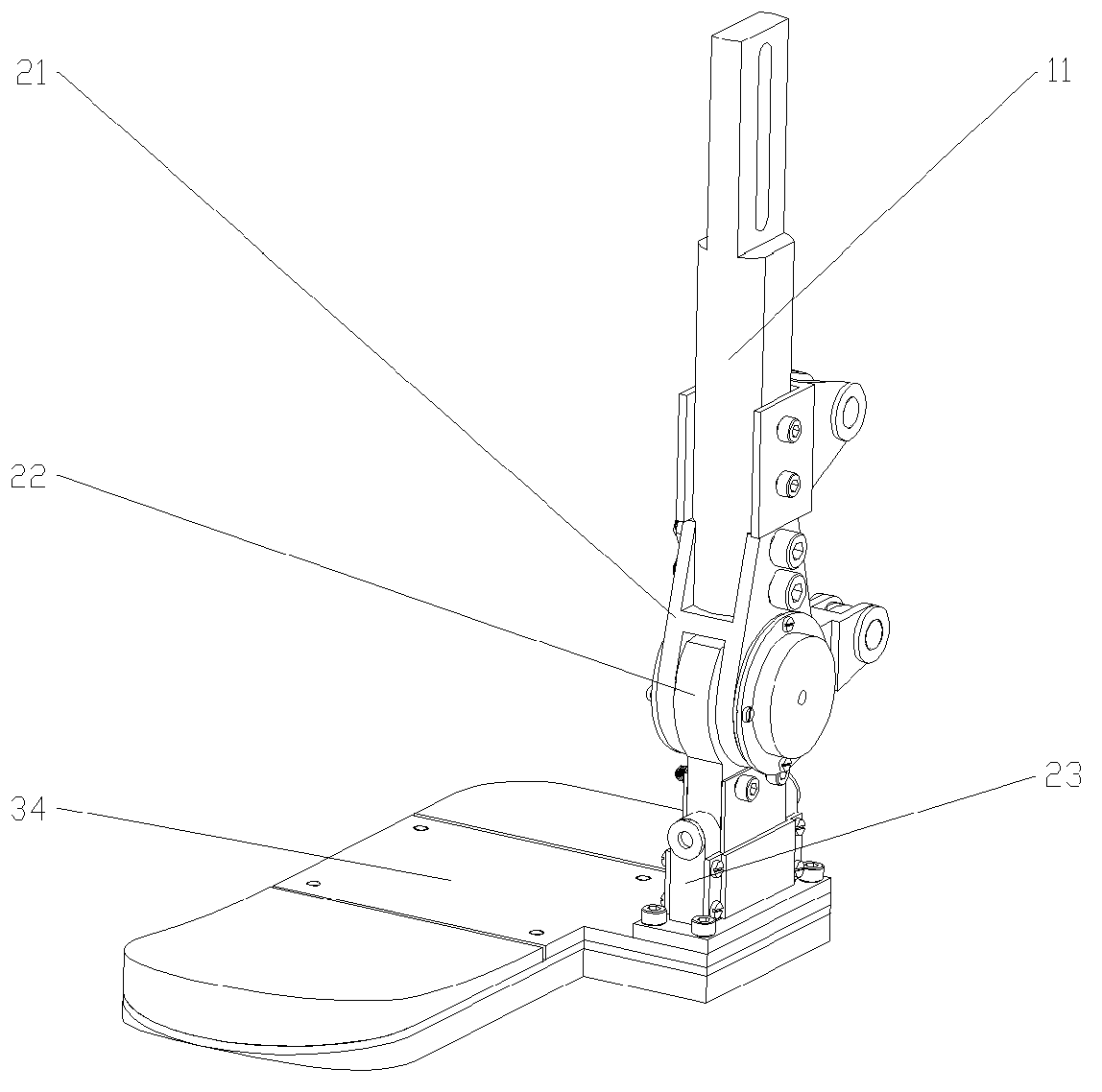 Two-degree-of-freedom exoskeleton ankle joint mechanism