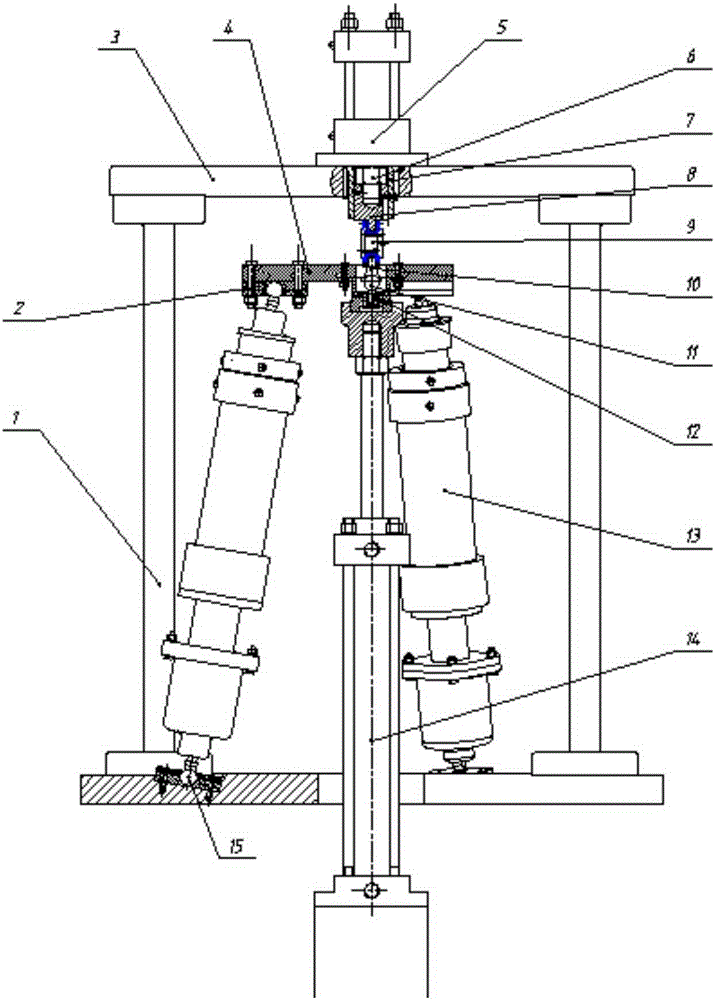 Parallel type bionic knee-hip joint testing machine