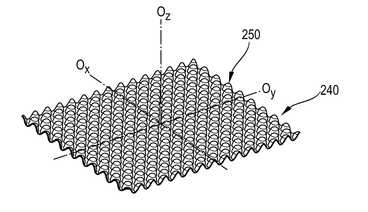 Three-dimensional substrate comprising a tissue layer