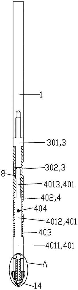 Rapid mounting and dismounting structure as well as expansion tube and expansion head assembly comprising same