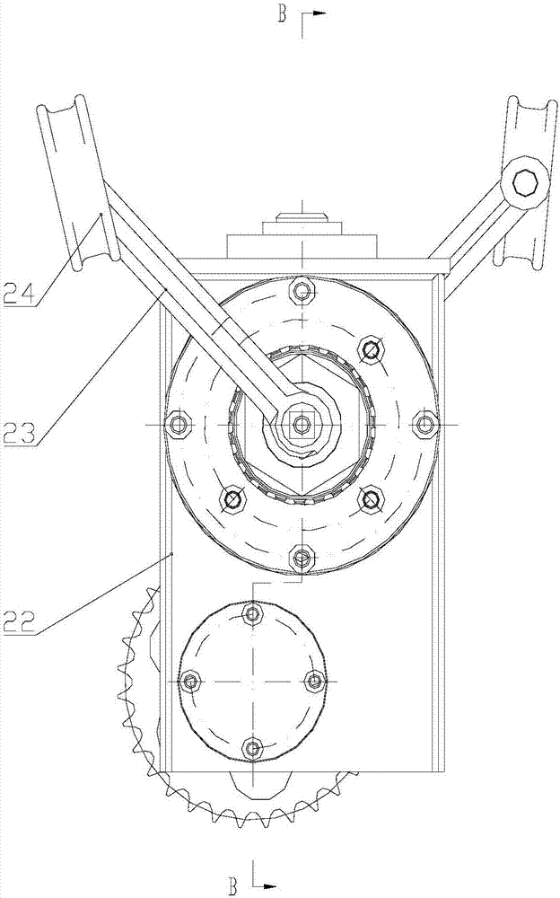 Device and method for driving crank of bicycle to perform vertical reciprocating swing