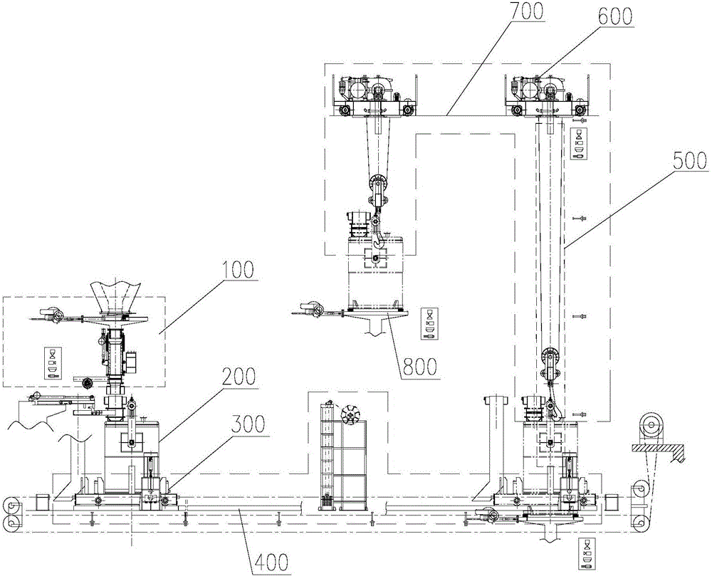 Loading tank shifting and transporting device