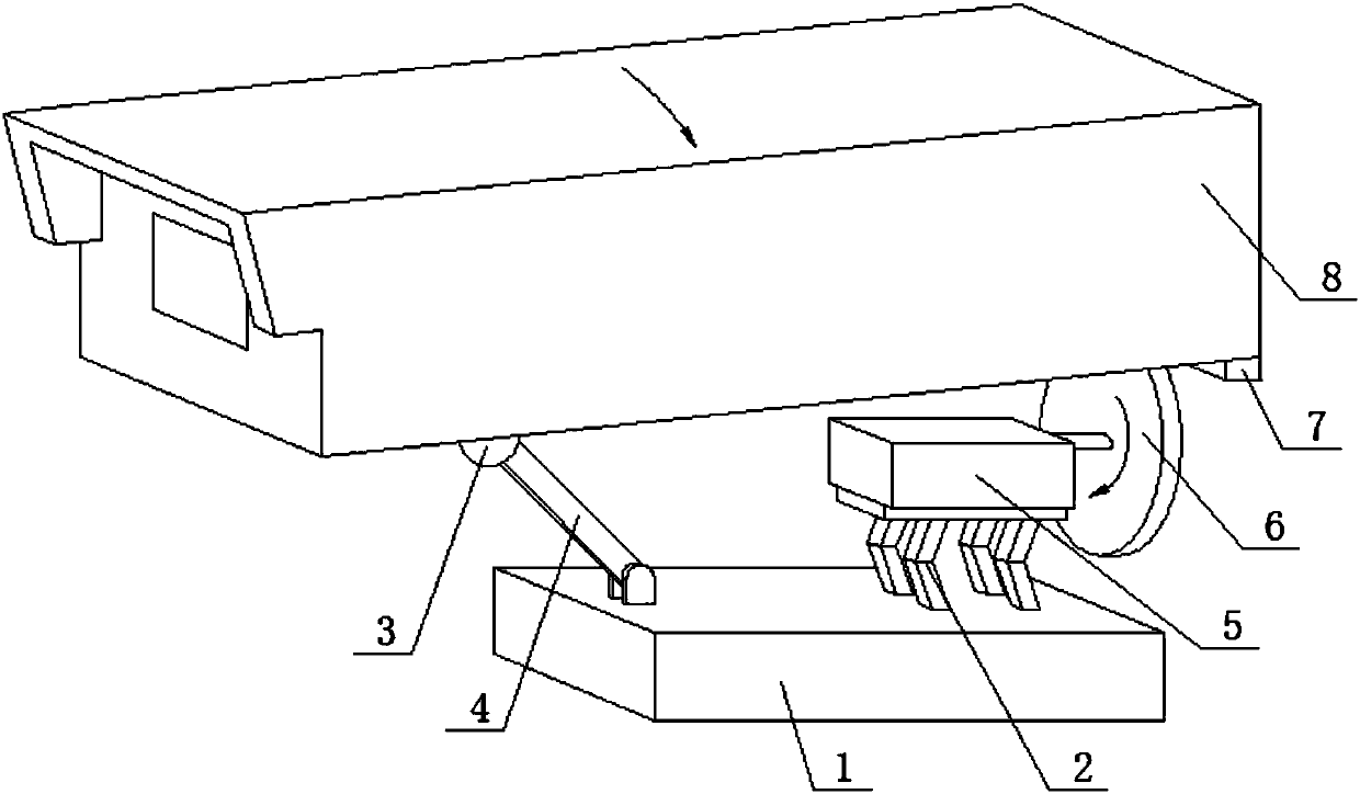 Intelligent front-adjusting camera capable of monitoring real-time traffic road conditions based on cam limiting