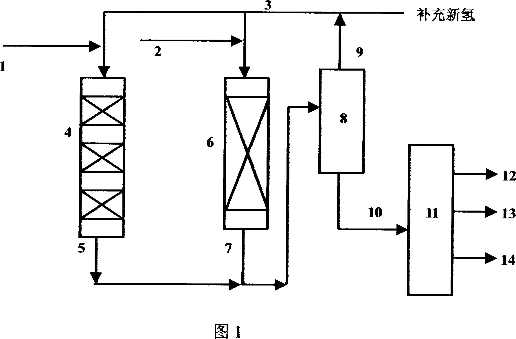 Method for producing high grade of diesel oil by charking full distillate oil