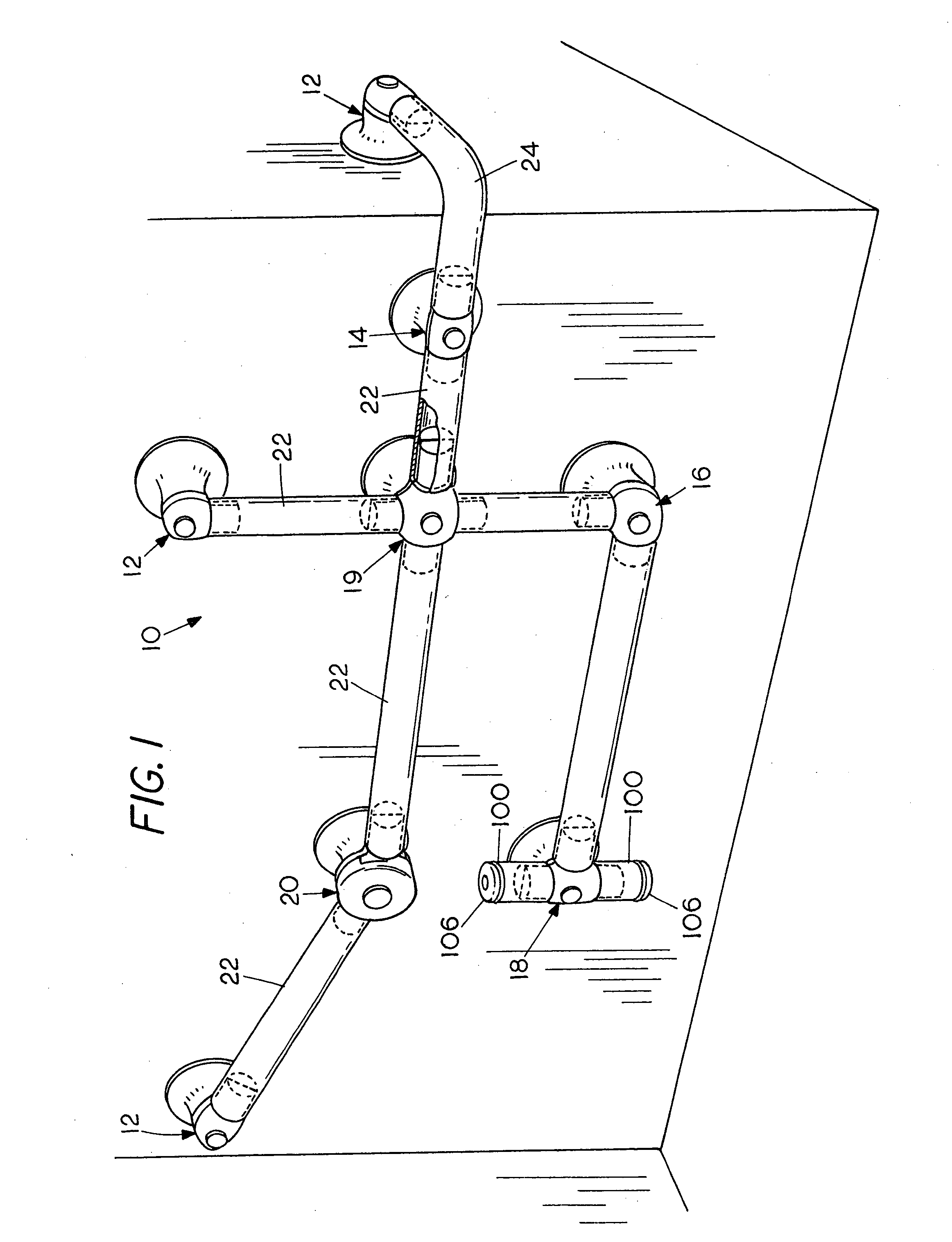 Reinforced supporting connectors for tubular grab railings