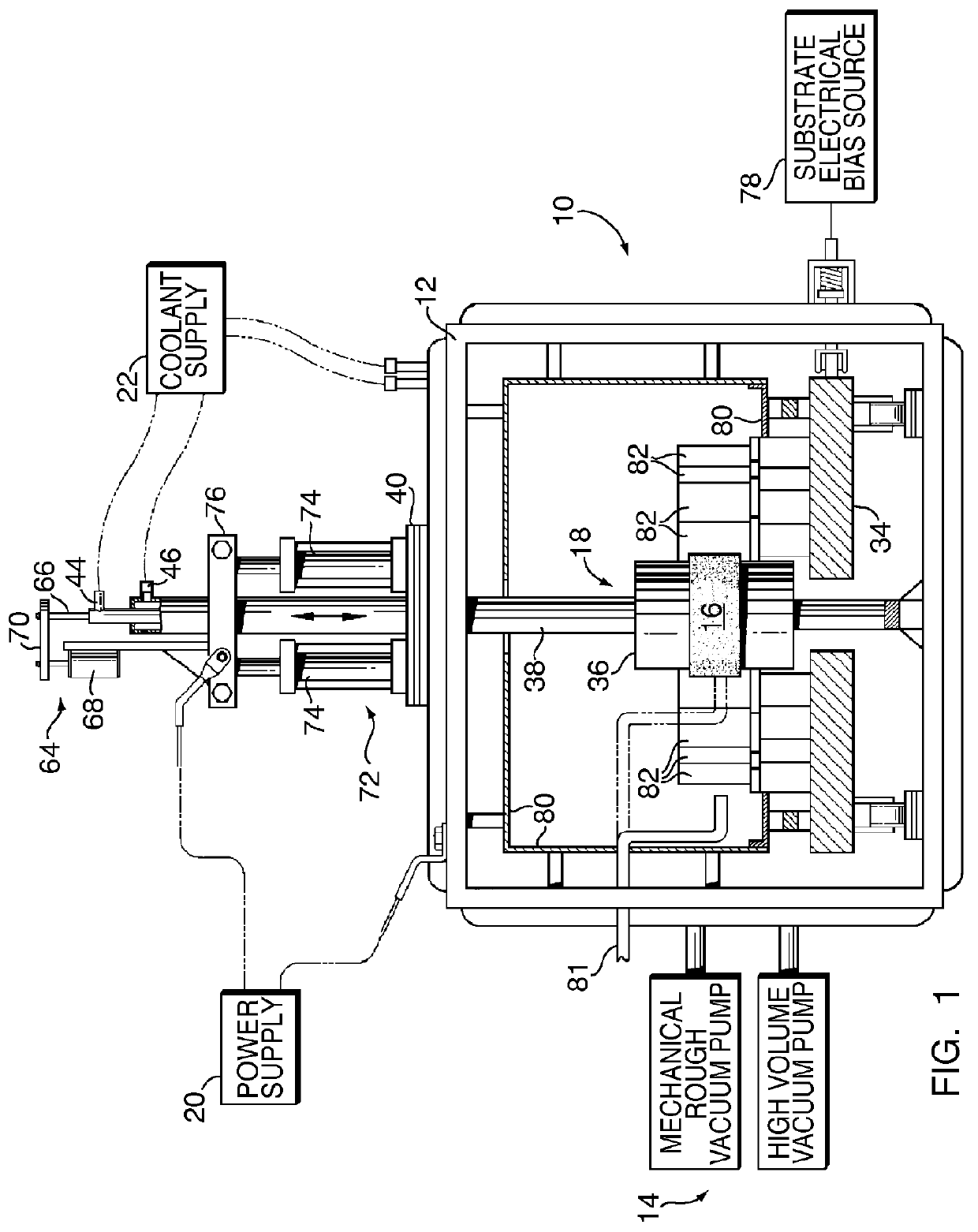 Method and apparatus for cathodic arc deposition of materials on a substrate