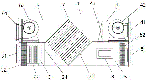 Split type fresh air machine