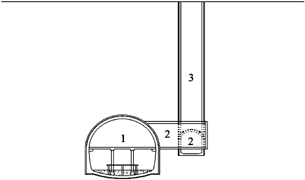 Rapid construction method for underground excavation section of subway station entrance and exit in rocky strata