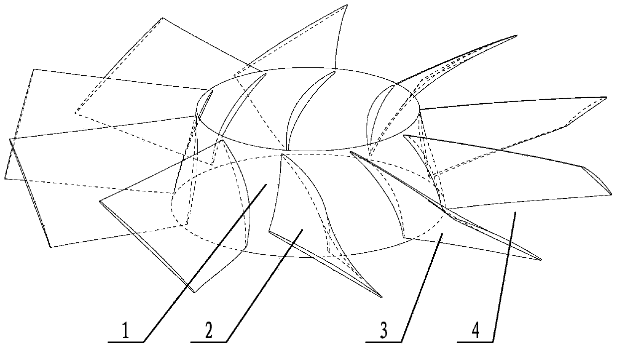 Method for disc-milling grooving processing on open-type blisk