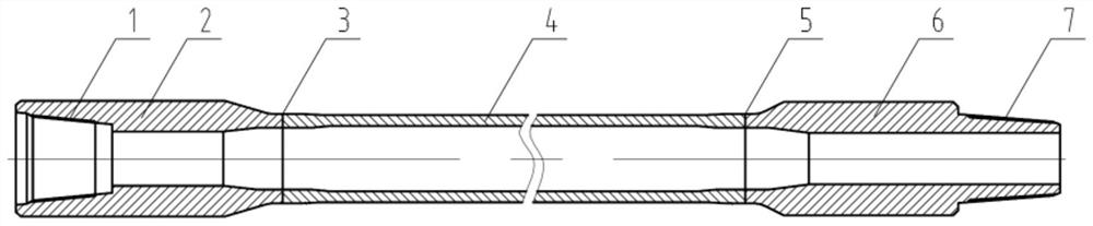 Large-water-hole light workover drill rod