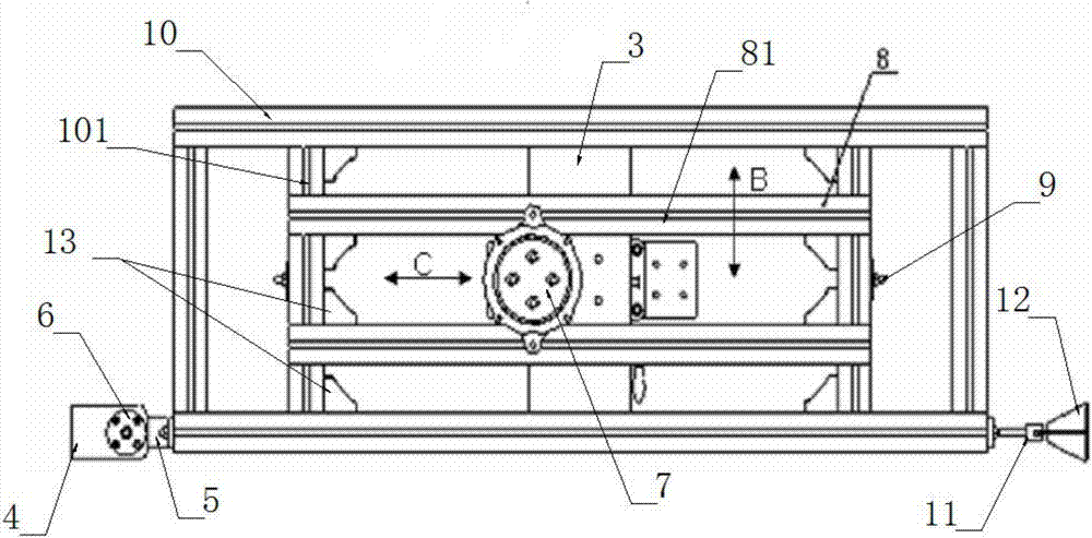 Novel three-dimensional degree-of-freedom burner support device