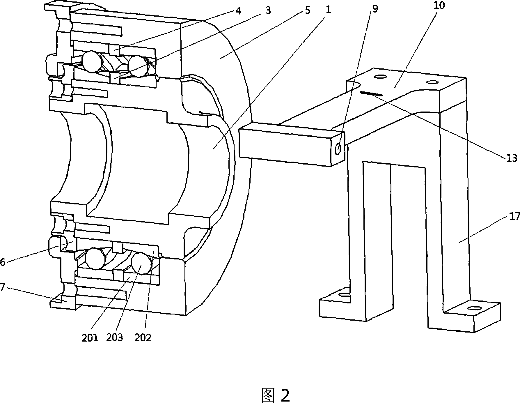 Detector for measuring bearing friction torque