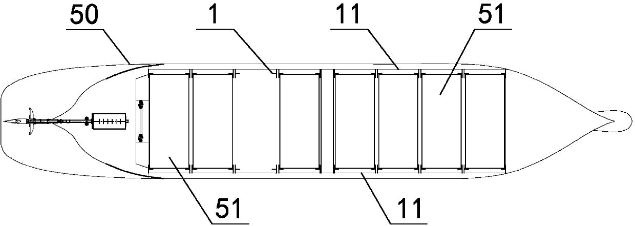 Multifunctional ship with container positioning guide rail mechanisms