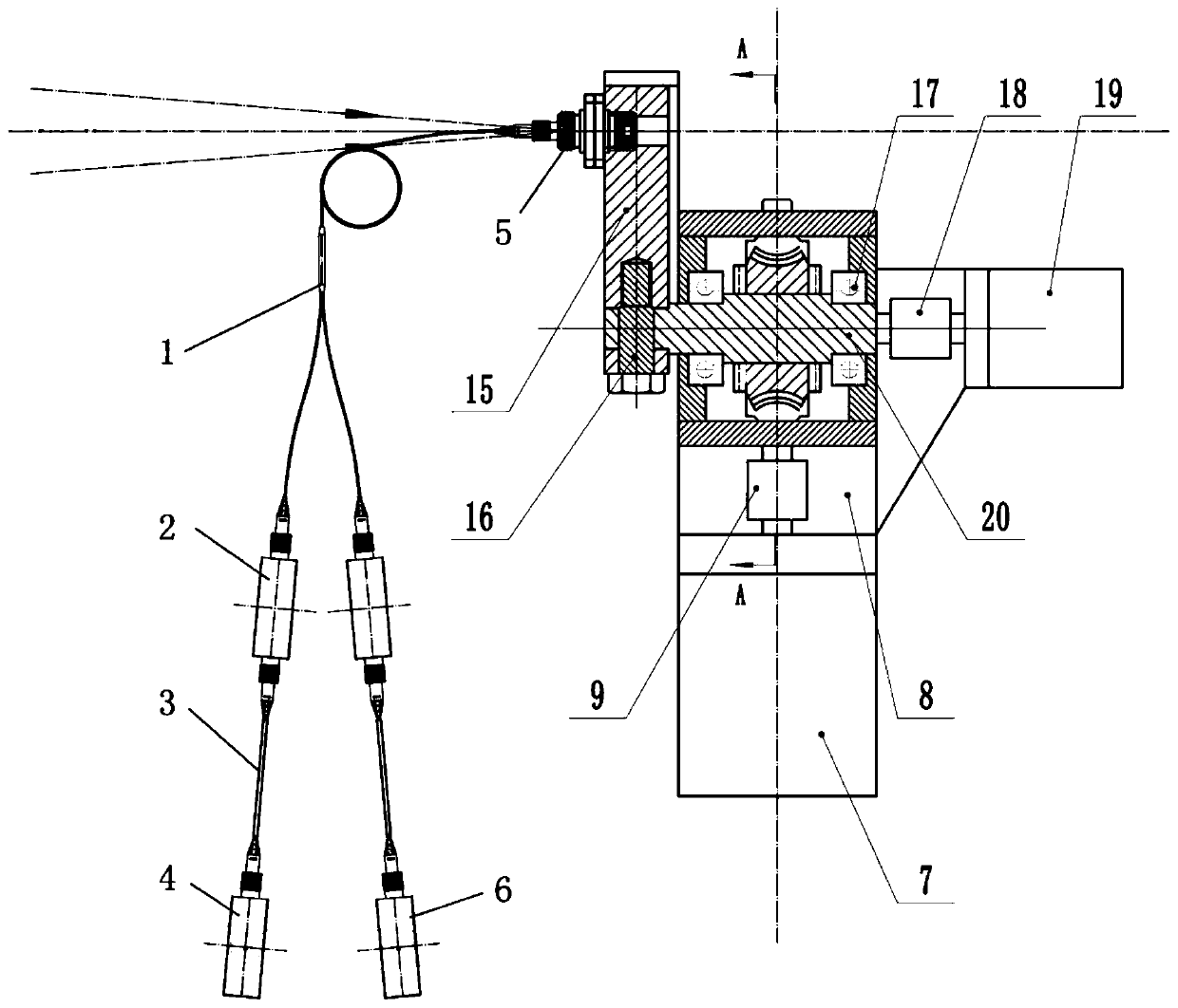 Dual-mode switching system for space coronagraph and switching method thereof