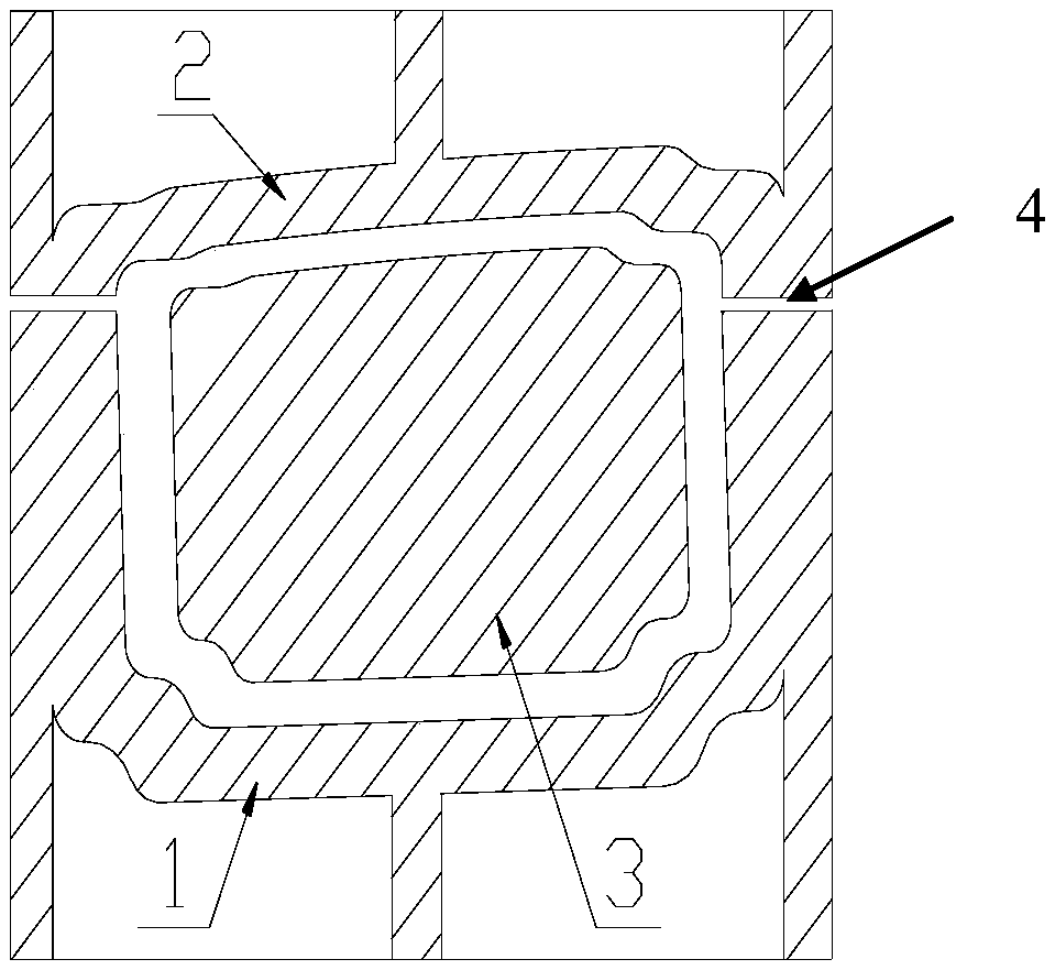 Manufacturing method of non-isometric closed square tube shaped carbon fiber beam structural workpiece of unmanned aerial vehicle