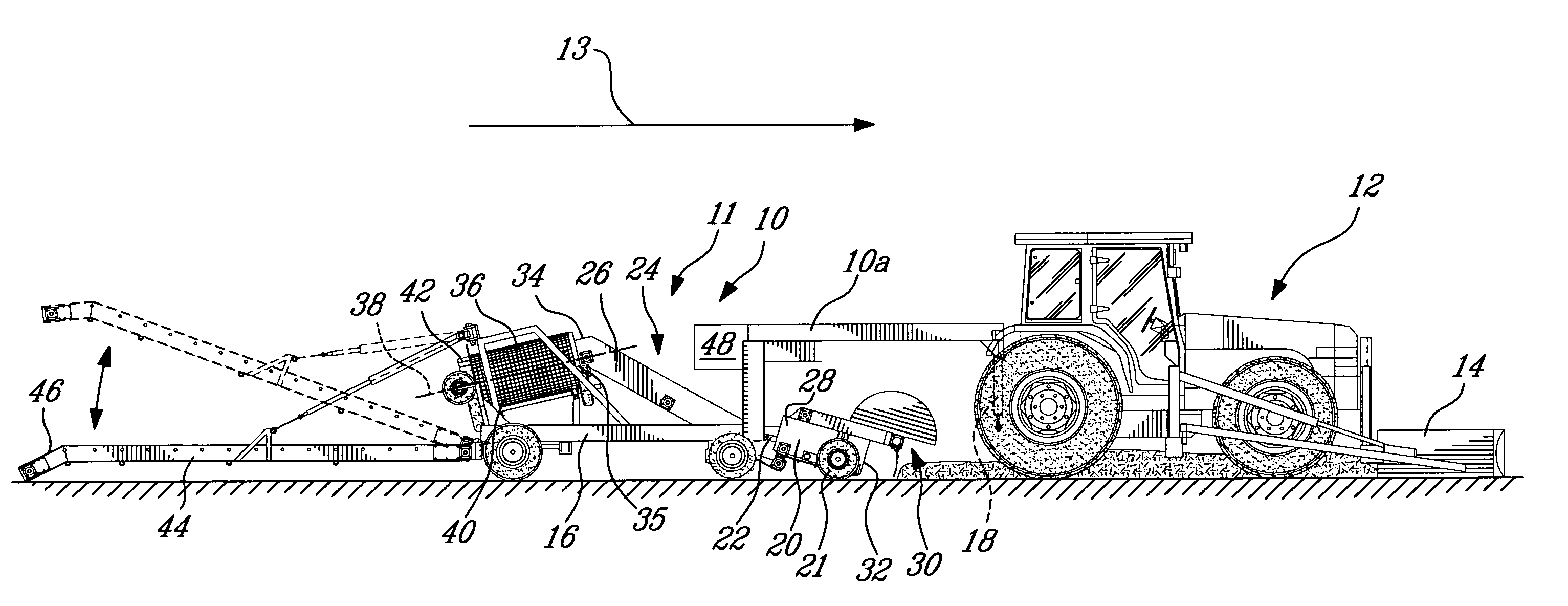 Longitudinal heap handling system and method