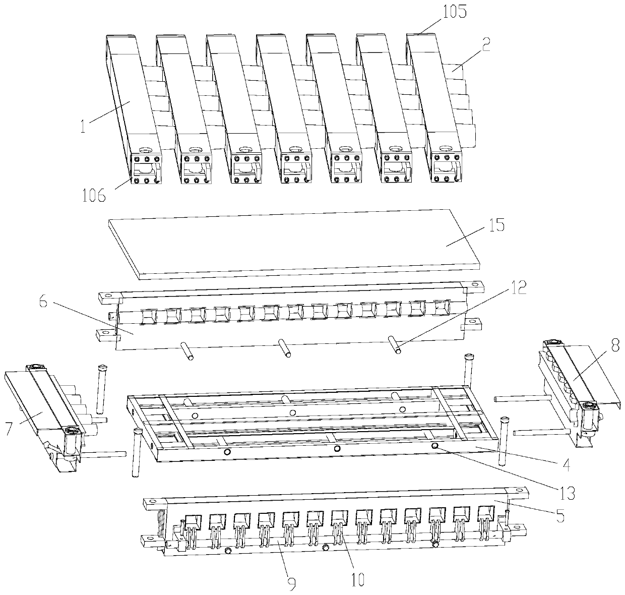 Prefabricated hollow reinforced concrete pouring formwork with cross holes inside and using method of pouring formwork