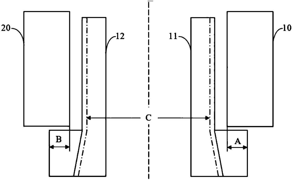 Method and device for calibrating finishing mill inlet side guide plates