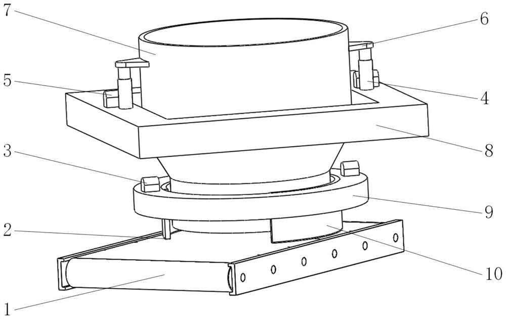 Tail vehicle receiving hopper of bucket wheel machine