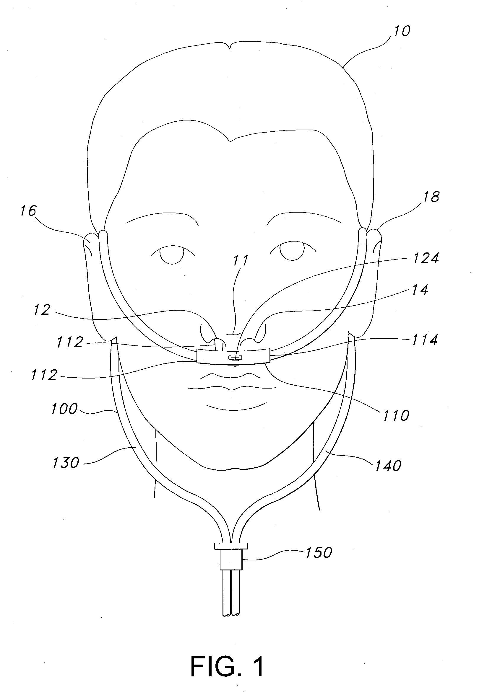 Single nasal prong nasal cannula